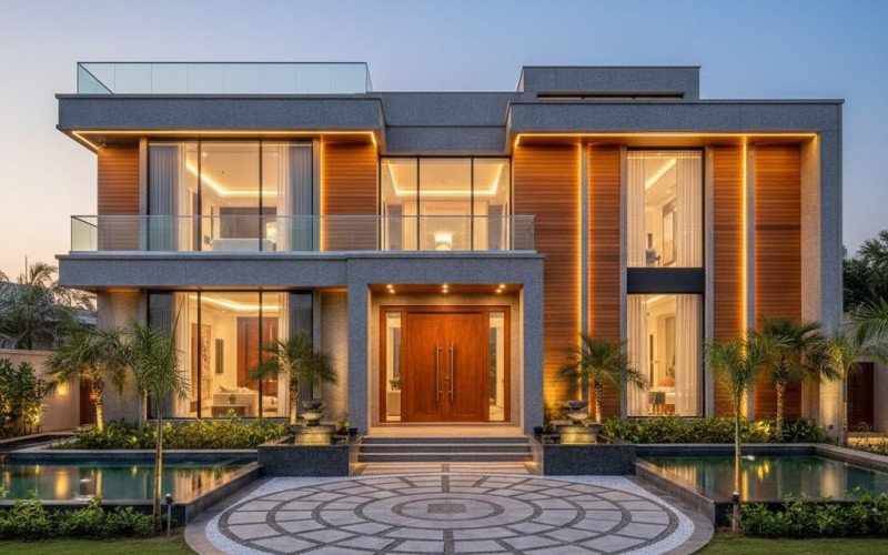 Luxury Duplex House with Premium Modern Elevation